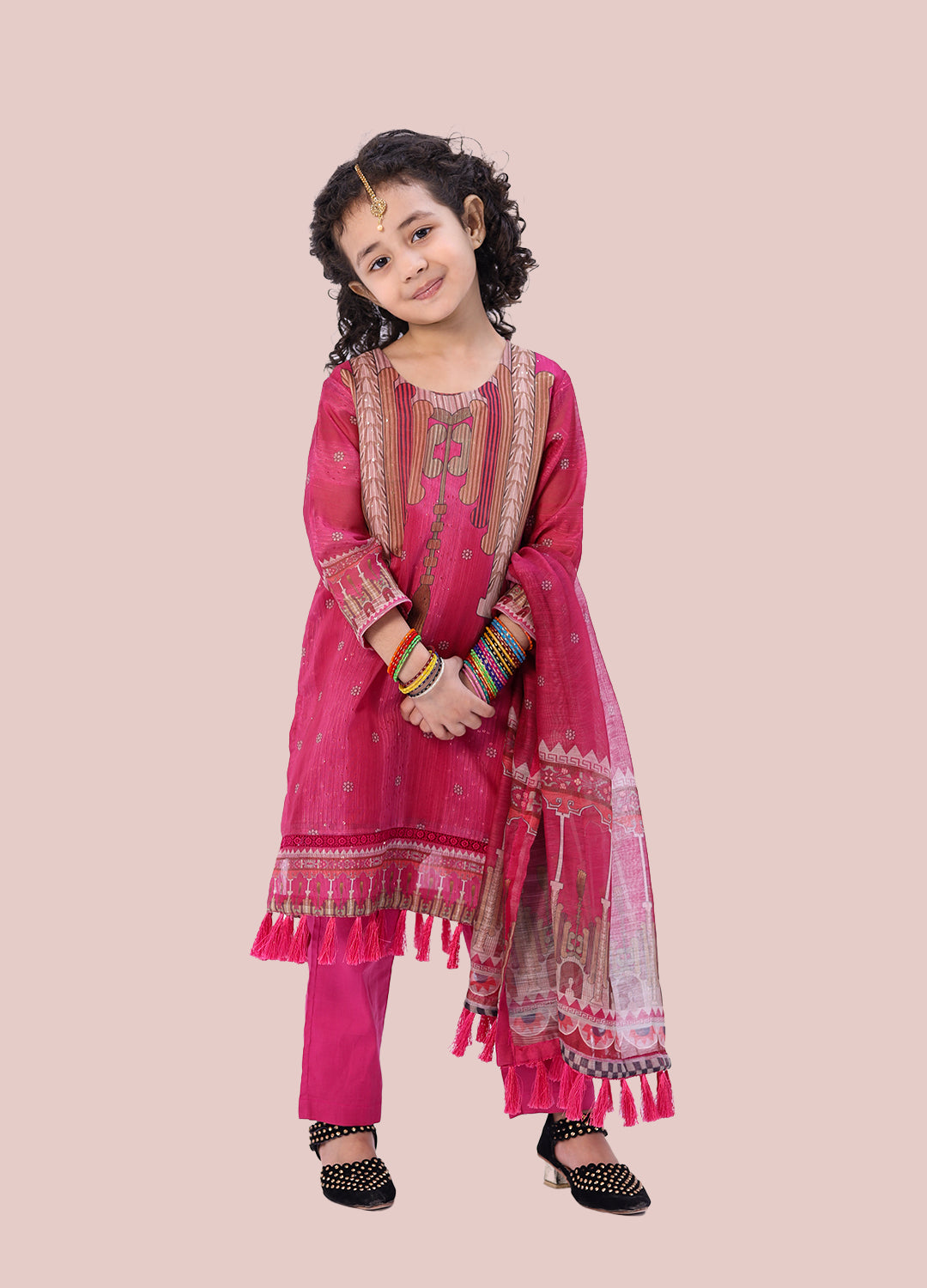 Girls 3 Peace Pink Suit